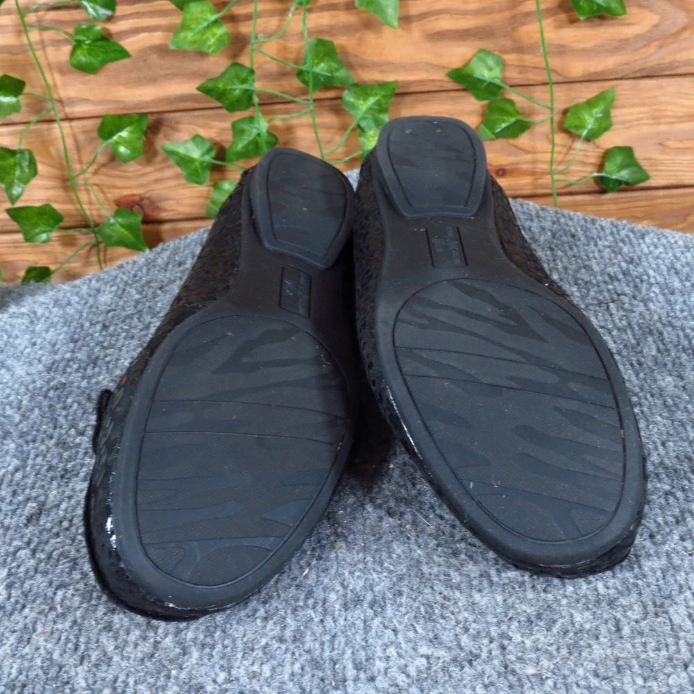 Anne Klein Klarista‎ Women Casual Loafer Size 8 Everyday Black Textured Leather